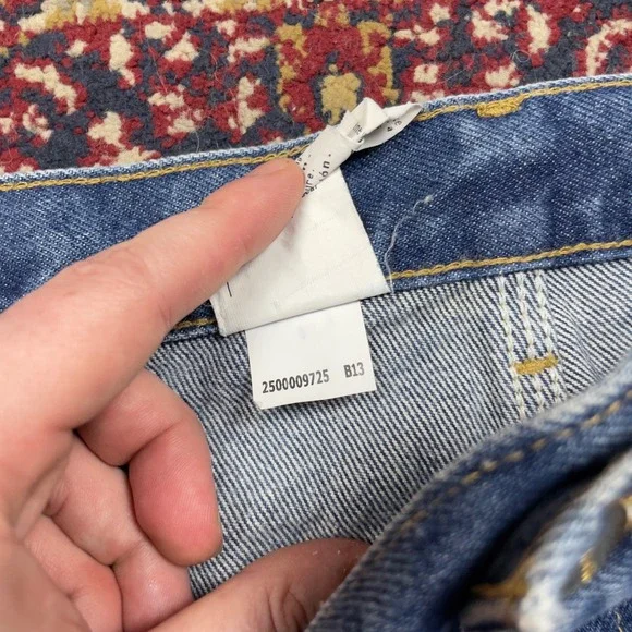 Carhartt B07 DNM Double Knee Logger Dungaree Jeans Blue Denim 42x30 Mens Baggy - Picture 7 of 7